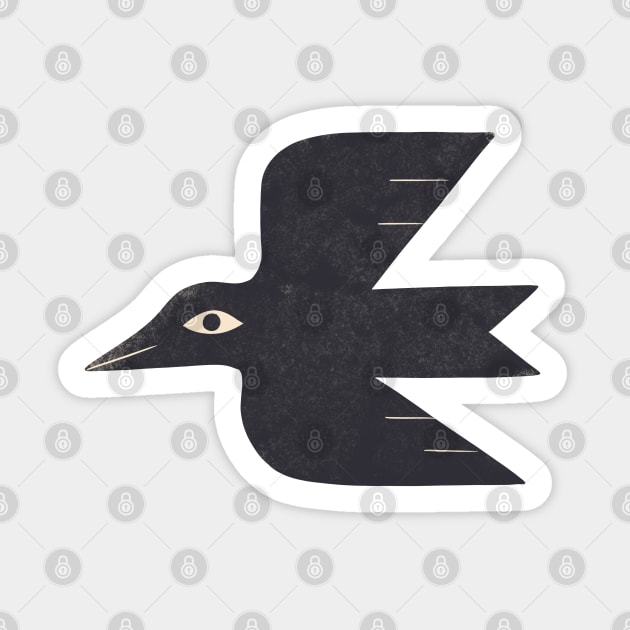 Minimal Blackbird No. 1 Sticker by Renea L Thull